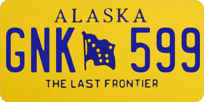 AK license plate GNK599
