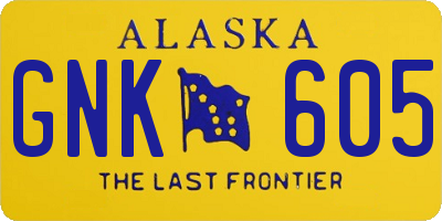 AK license plate GNK605