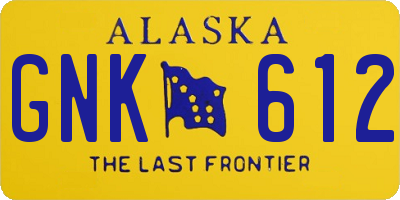 AK license plate GNK612