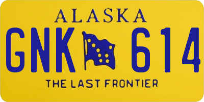 AK license plate GNK614