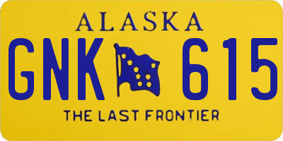 AK license plate GNK615
