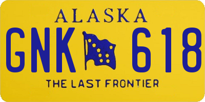 AK license plate GNK618