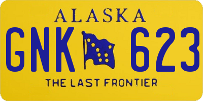 AK license plate GNK623