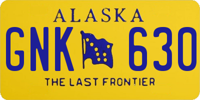 AK license plate GNK630