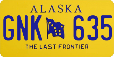 AK license plate GNK635