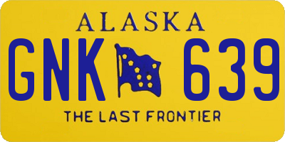 AK license plate GNK639