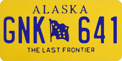 AK license plate GNK641