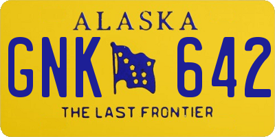 AK license plate GNK642