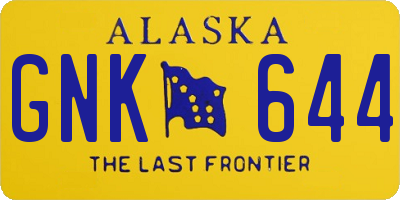 AK license plate GNK644