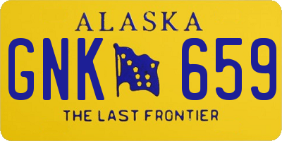 AK license plate GNK659