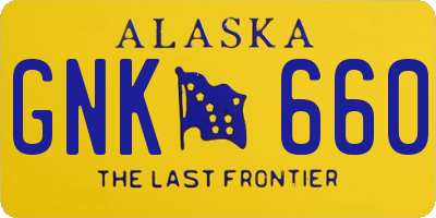 AK license plate GNK660