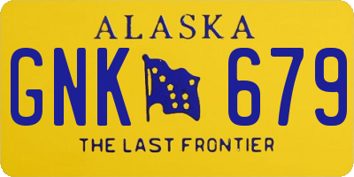AK license plate GNK679