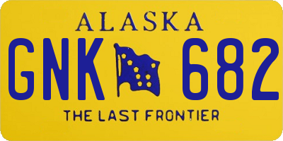 AK license plate GNK682