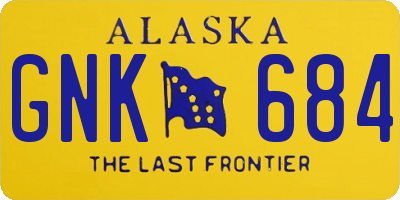 AK license plate GNK684