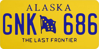 AK license plate GNK686