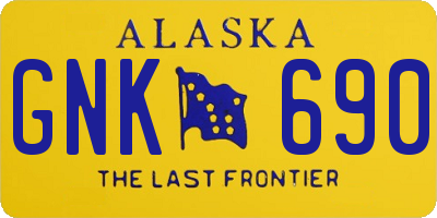 AK license plate GNK690