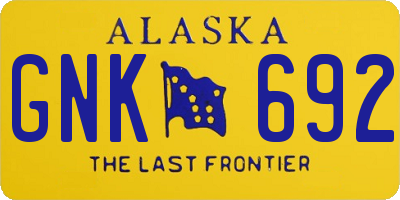 AK license plate GNK692