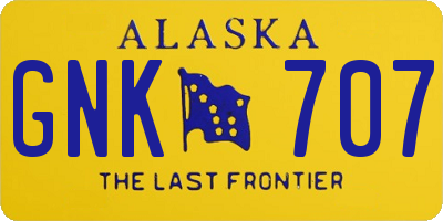 AK license plate GNK707
