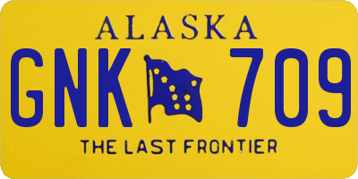 AK license plate GNK709