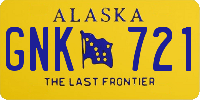 AK license plate GNK721