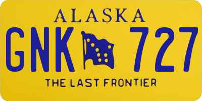 AK license plate GNK727