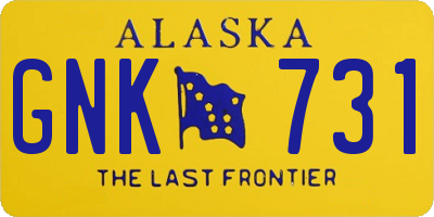 AK license plate GNK731