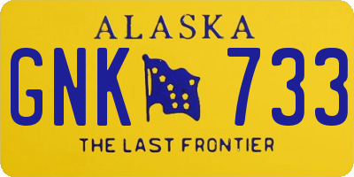 AK license plate GNK733