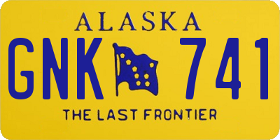 AK license plate GNK741