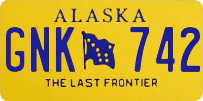 AK license plate GNK742