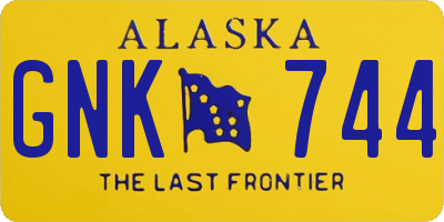 AK license plate GNK744