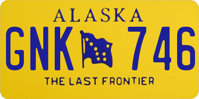 AK license plate GNK746