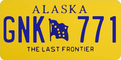 AK license plate GNK771