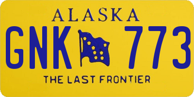 AK license plate GNK773