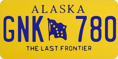 AK license plate GNK780