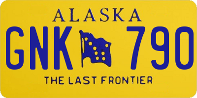 AK license plate GNK790