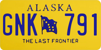 AK license plate GNK791
