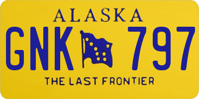 AK license plate GNK797