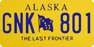 AK license plate GNK801