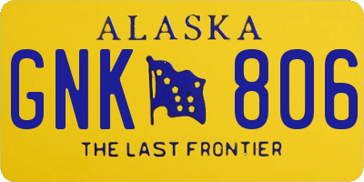 AK license plate GNK806
