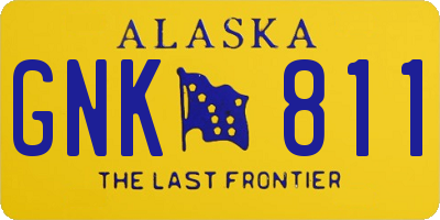 AK license plate GNK811