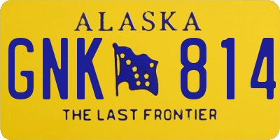 AK license plate GNK814