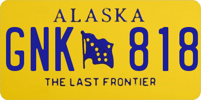 AK license plate GNK818