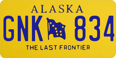 AK license plate GNK834