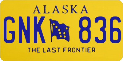 AK license plate GNK836