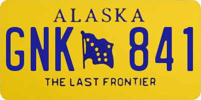 AK license plate GNK841