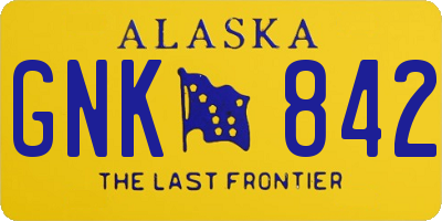 AK license plate GNK842