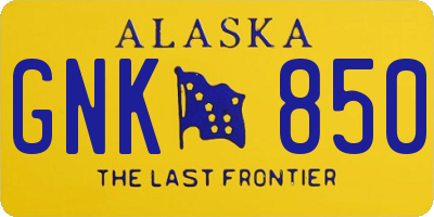 AK license plate GNK850