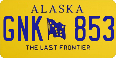 AK license plate GNK853