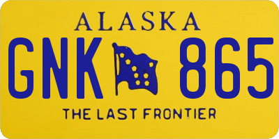 AK license plate GNK865