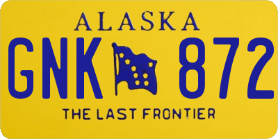 AK license plate GNK872